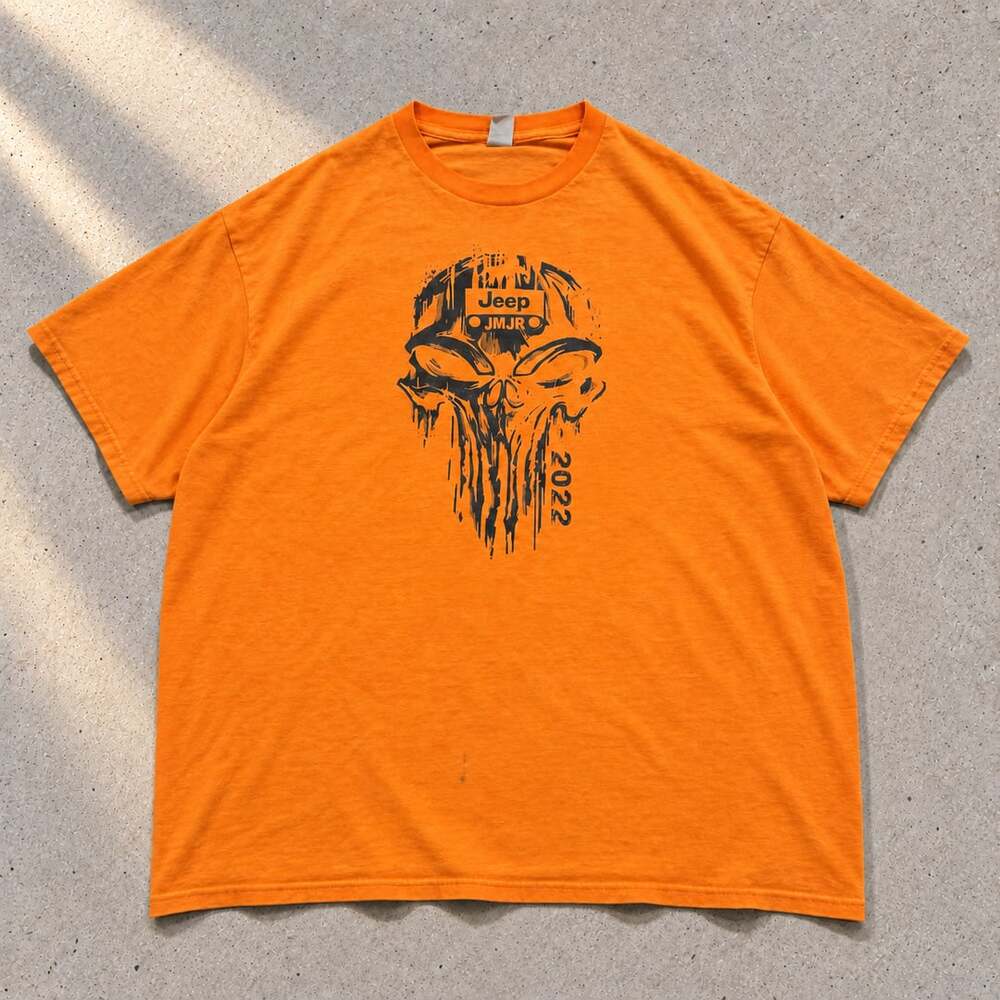Gildan 6th Annual Jeep Run 2022 Graphic T-Shirt Orange XL